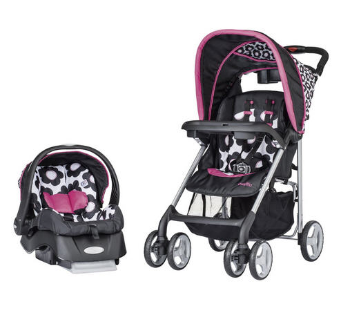 girl carseat and stroller set